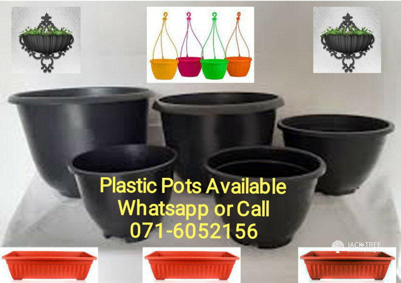 Plastic Pots Available More designs & more sizes here it Call 