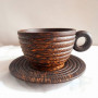 Wooden Tea Cup & Saucer Made of kithul wood