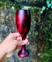 Wooden Champagne glass (100%මහෝගනී දැවයෙන් ,අතින් නිර්මාණය කර ඇත)