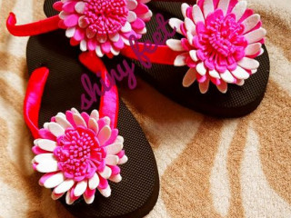Kids slippers with hair band (Shiny Feet)