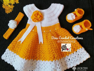  crochet  babydress (Made in Sri Lanka )