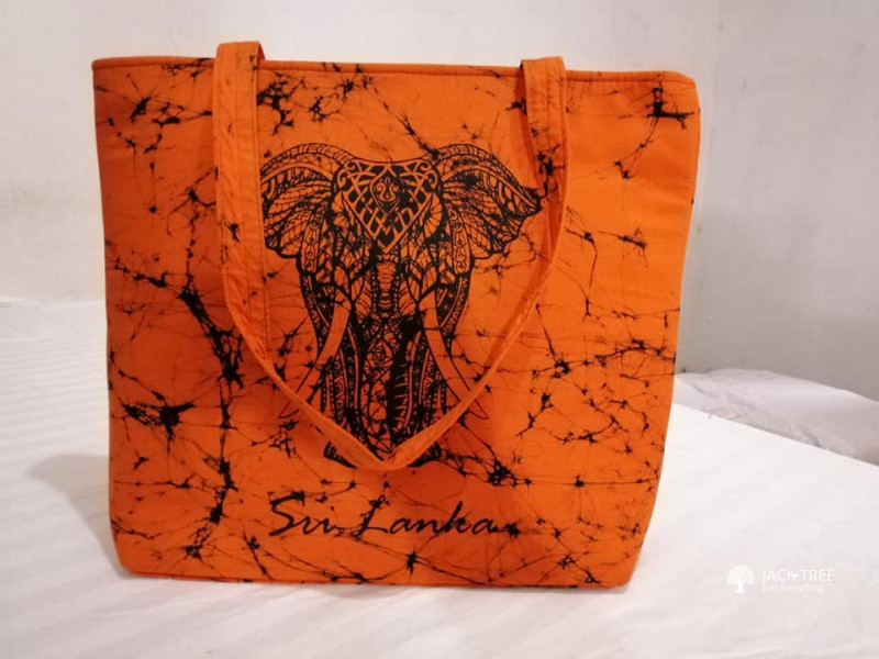 Made in sri lanka Batik bag elephant design