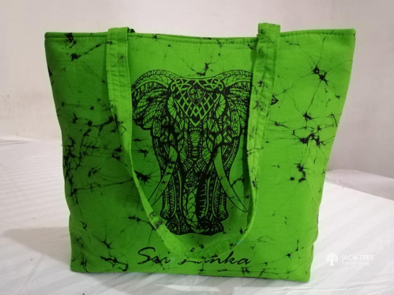 Made in sri lanka Batik bag elephant design