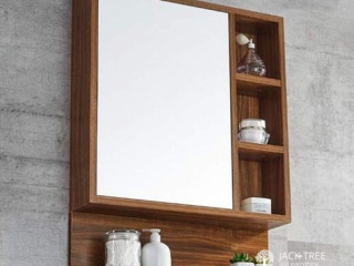 Simple and durable bathroom mirrors ,Teak wood.