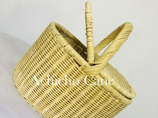 Eco friendly  Natural Cane Core Picnic Basket