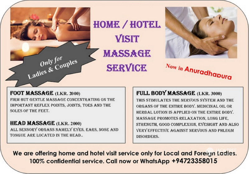Home/Hotel visit massage service for Ladies
