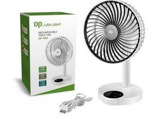 DP RECHARGEABLE FAN WITH LED LIGHT | (DP  7626)