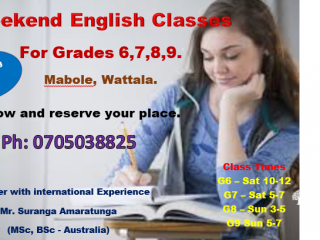 Weekend English Classes For Grades, 6,7,8,9