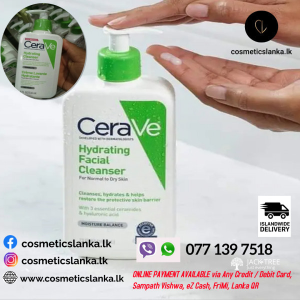 Cerave Hydrating Facial Cleanser Cosmetics Lanka