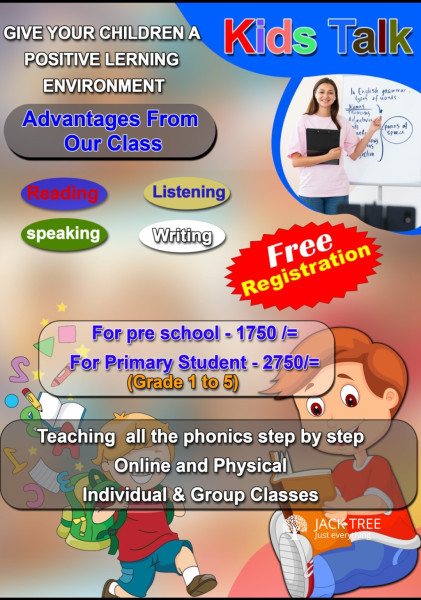 English spoken and syllabus classes pre school to grade 9 student