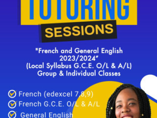 JOIN ONLINE FRENCH AND GENERAL ENGLISH CLASSES