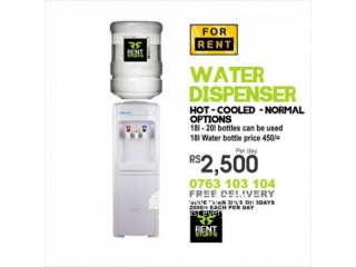 Water Dispenser for rent with Hot, Cold and Normal water options