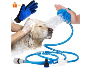 Pet Bathing Tool Shower Sprayer Scrubber Grooming Glove Massage Cleaning