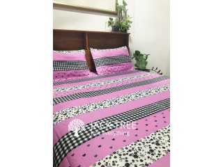 Twill Cotton Bed Sheets With 2 Pillow Cases