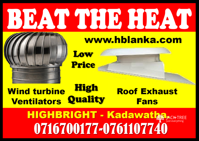 Roof Exhaust fan srilanka, turbine ventilators srilanka
